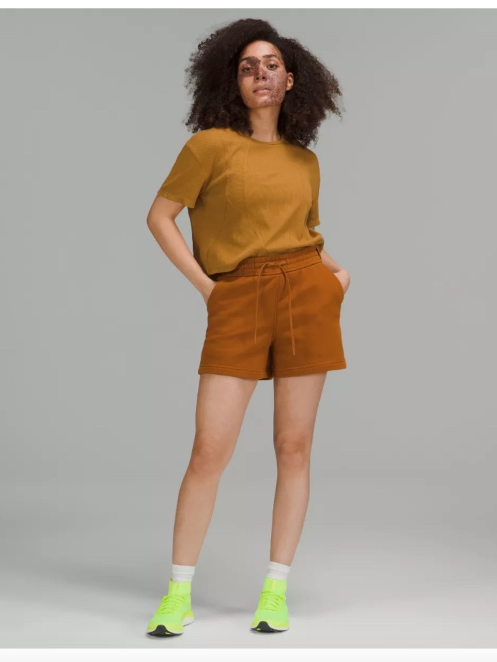Lululemon Loungeful High-Rise Short 4" Butternut Brown Sweat Shorts Womens 4
